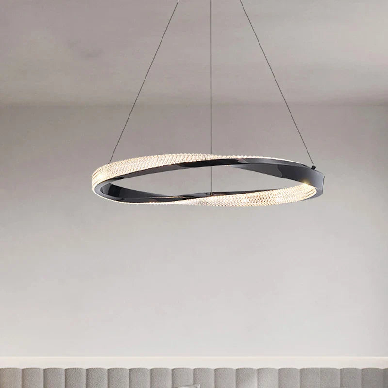 Axyaa Modern Circular Pendant Lamp for Living, Dining, Bedroom - Italian Light Luxury