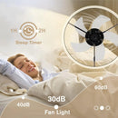 Axyaa Acrylic Ceiling Fan Light Remote Control 6-speed Living Room Fan Lamp