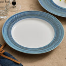 Axyaa Blue Ceramic Steak Dessert Pasta Plate Set - Molecular Cuisine Tableware