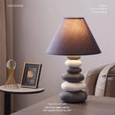 Axyaa Bionic Stone Table Lamp: Retro Nordic Wabi Sabi Style for Home Decor.