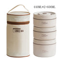 Axyaa Double-layer Insulated Stainless Steel Lunch Box with Storage Bag