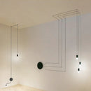 Axya Industrial LED Wall Lamp Long Line Black Vintage for Modern Living Spaces