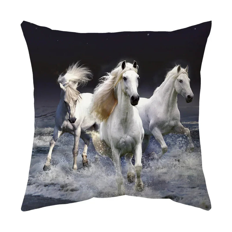 Axyaa Wild Animal Pillow Cover 45*45cm - Decorative Cushion for Living Room, Sofa, Car