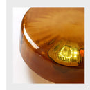 Axyaa Amber Glass Ceiling Chandelier with LED Light for Modern Interiors