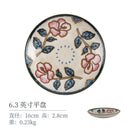 Axyaa Japanese Porcelain Plate Set: Okinawa Rose Glaze Natural Ceramic Rice Bowl