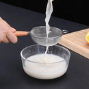 Stainless Steel Colander with Wooden Handle by Axyaa: Multi-function Flour Sieve