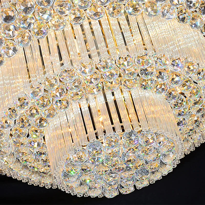 Axyaa Crystal LED Chandelier: Elegant Lighting for Home, Hotel, Kitchen, Bedroom