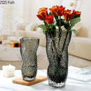 Axyaa Glass Vase: Desktop Art Flower Utensils Vase, Modern Ornament for Home Decor