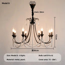 Axyaa Black Crystal Chandelier: Romantic Living Room Pendant Lamp LED E14 Hanging Light