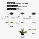 Axyaa Nordic Plant LED Bedside Chandelier - Indoor Living Room Lighting