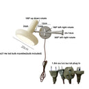 Axyaa Rotatable Nordic LED Wall Lamp Sconce with Pull Chain Switch