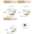 Axyaa Ceramic Mixing Bowls Set of 3/6 - Stoneware Serving Bowls for Cooking & Baking