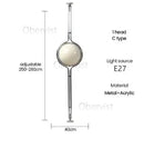 Axyaa Chrome Metal LED Desk Lamp with White Acrylic Ball Lights