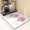 Axyaa Chinese Style Flowers Pattern Cup Mat Set for Dining Table