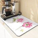 Axyaa Chinese Style Flowers Pattern Cup Mat Set for Dining Table
