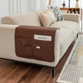 Axyaa Armrest Pad Storage Layer Modern Sofa Cover Khaki Gray