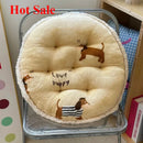 Axyaa Cartoon Round Milk Fleece Seat Cushion - Cute and Comfortable Office Chair Bay Window Futon
