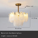 Axyaa Cloud Glass Chandelier: Modern LED Lighting for Elegant Living Room