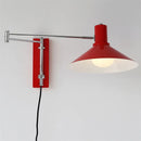 Axyaa Industrial Metal Wall Lamps with Extendable Arms in White, Black, or Red.