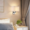 Axyaa LED Fabric Wall Lampshade with Switch for Bedroom or Living Room