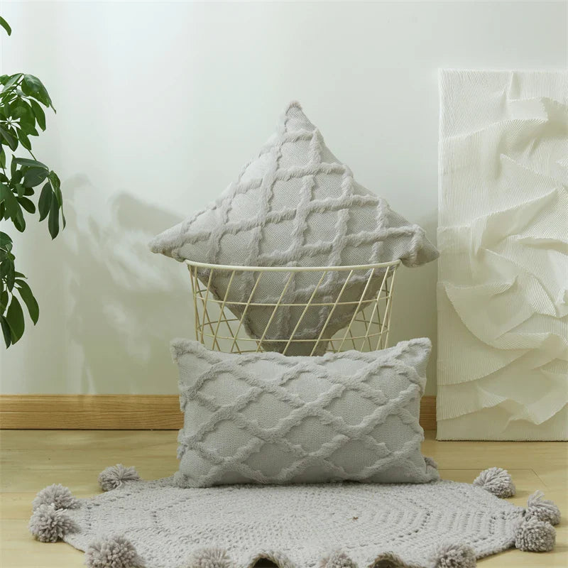 Axyaa Short Plush Pillow Cover Set for Stylish Home Décor
