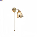 Axyaa Gold Brass Clear Glass LED Wall Light Japan Style Decoration Applique Pared