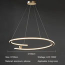Axyaa Modern Gold Ring LED Pendant Lights Chandelier for Living, Dining, Bedroom