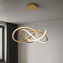 Axyaa Gold Lustre Ring LED Pendant Chandelier for Modern Luxury Home Decor