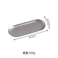 Axyaa Stainless Steel Oval Dessert Plate Tray for Kitchen Tableware