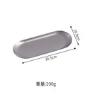 Axyaa Retro Oval Stainless Steel Dessert Storage Tray Shallow Dishes