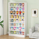 Axyaa 9 Tier Modern Bookcase, 71" Freestanding Display Shelf and Storage Cabinet