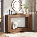 Axyaa Farmhouse Entryway Console Table with Storage, 47 Inches Industrial Hallway Accent Table