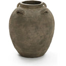 Axyaa Rustic Terracotta Cauldron Vase, 15" Tall Brown Ceramic Floor Vase for Home Décor