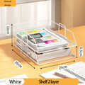 4-Tier Paper Tray Storage Box with File Holder for Desk Organization by Axyaa