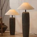 Axyaa Antique Ceramic Floor Lamp for Living Room Wabi Sabi Style Vintage Japanese Standing Light