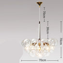 Axyaa Nordic Glass LED Chandelier | Starry Design for Home Decor | Ceiling Light