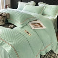 Axyaa Elegant Winter Rabbit Fleece 4-Piece Bedding Set, Luxurious & Warm Milk Fleece Kit