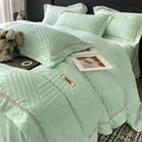 Axyaa Elegant Winter Rabbit Fleece 4-Piece Bedding Set, Luxurious & Warm Milk Fleece Kit