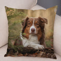 Axyaa Australian Shepherd Pillow Cover - Cute Dog Animal Cushion