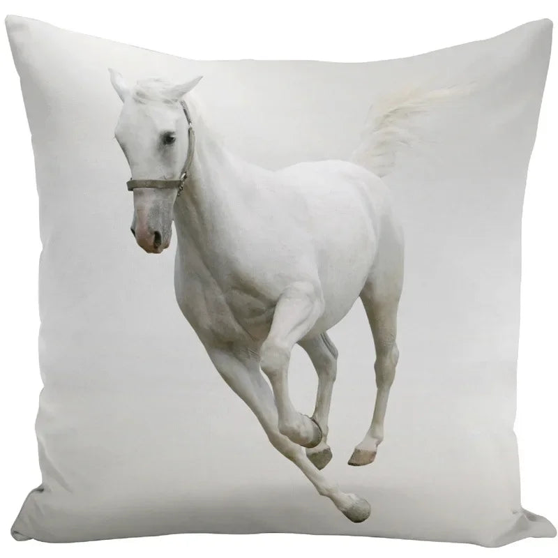 Animal Horse Printed Cushion Cover by Axyaa - Sofa Decor Pillowcase