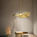 Axyaa Zen Lotus Leaf Chandelier & Tea Table Set - LED Light for Dining & Bar