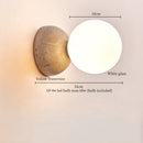 Axyaa Black Travertine LED Wall Sconce - Minimalist Nordic Bathroom Mirror Light