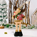 Axyaa Christmas Snowflake Santa Claus Elk Plaid Cloth Doll Ornament Navidad Noel