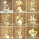 Axyaa 3D Night Lamp Acrylic Desktop Nightlight for Bedroom Decor