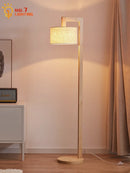 Axyaa Solid Wood LED Floor Lamp - Minimalist Nordic Design