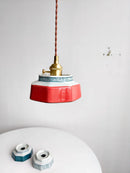 Axyaa Ceramic LED Pendant Lamp - Japanese Style Mid-Century Light for Bedroom & Dining