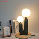 Nordic Glass Ball Table Lamp Green Pink Resin Axyaa Cute Creativity Bedroom Living Room