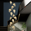 Axyaa LED Chandelier: Stylish Staircase and Ceiling Pendant Lighting for Living and Dining Rooms