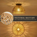 Axyaa Handwoven Paper Rope Pendant Chandelier - Ceiling Lighting Fixture