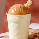 Axyaa Ice Cream Cone Ceramic Cup with Cover and Scoop